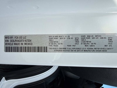 2026 RAM ProMaster Cargo Van Tradesman