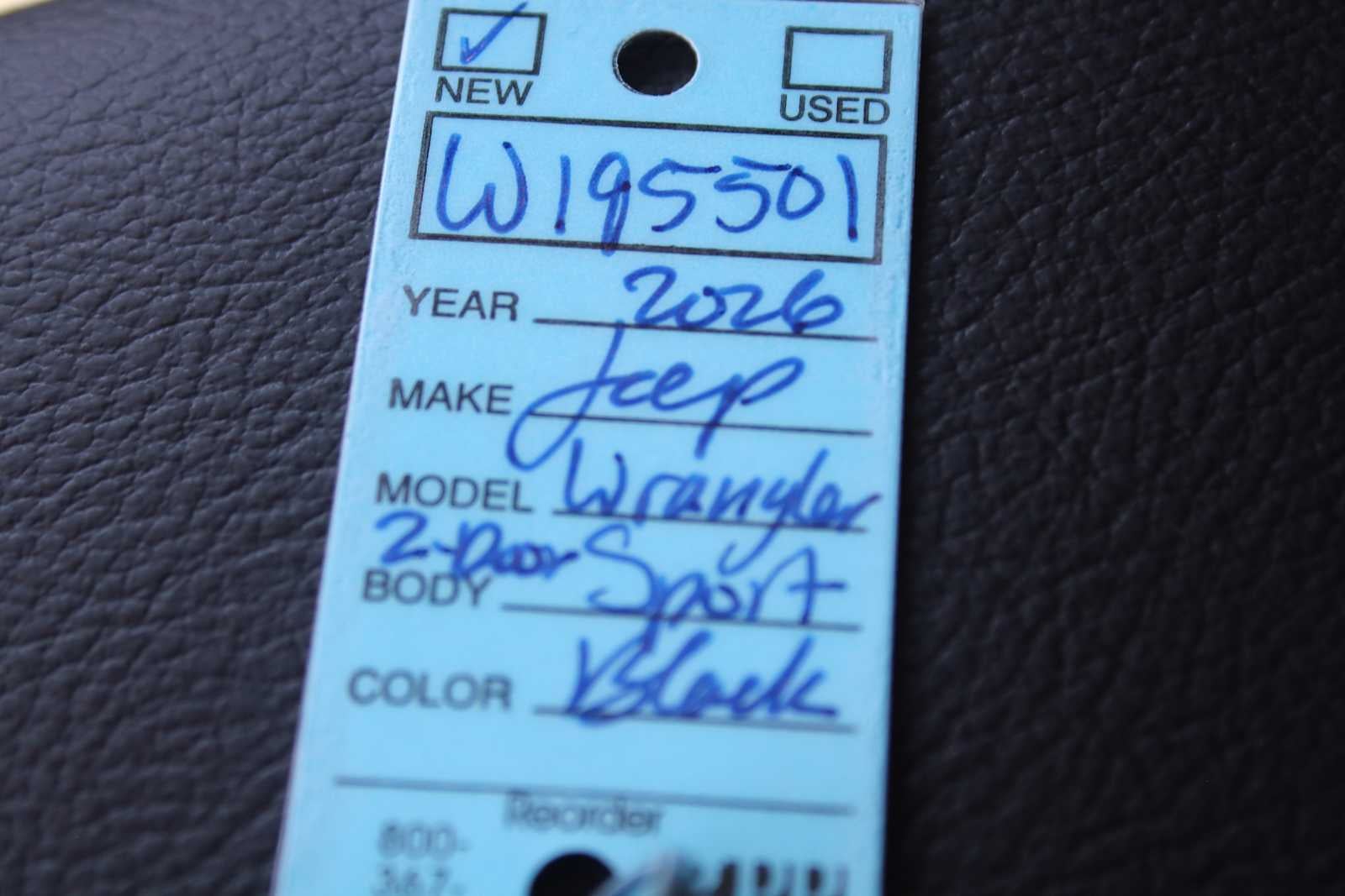 2026 Jeep Wrangler WRANGLER 2-DOOR SPORT S