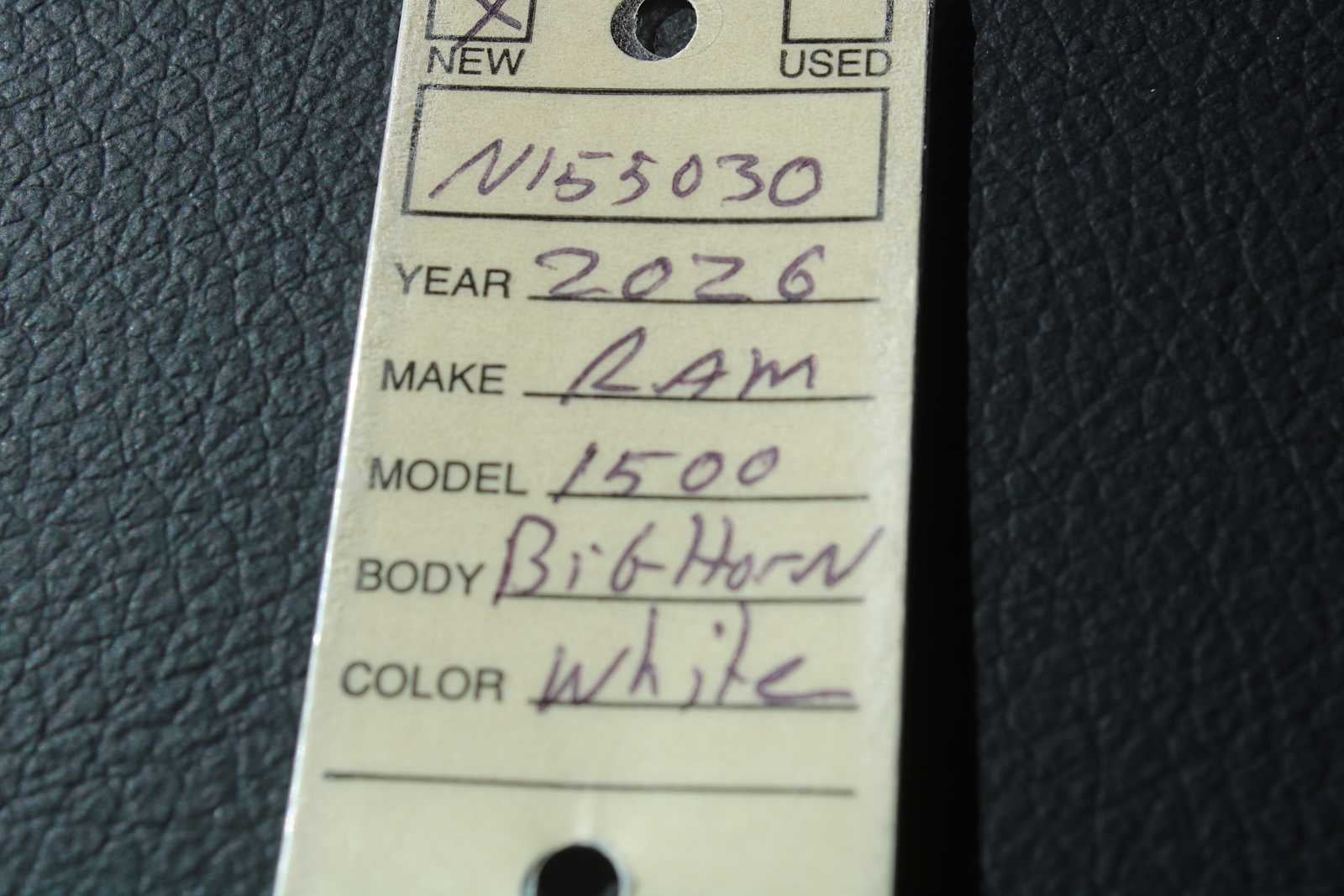 2026 RAM Ram 1500 RAM 1500 BIG HORN CREW CAB 4X4 5'7' BOX