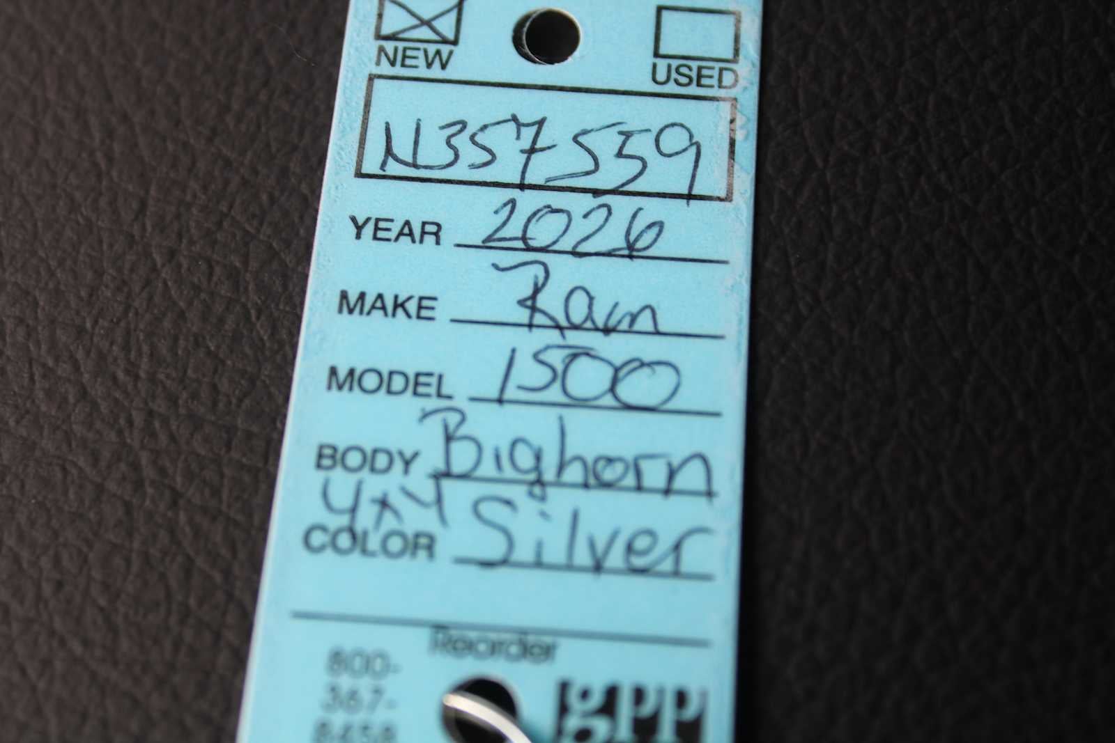 2026 RAM Ram 1500 RAM 1500 BIG HORN CREW CAB 4X4 5'7' BOX