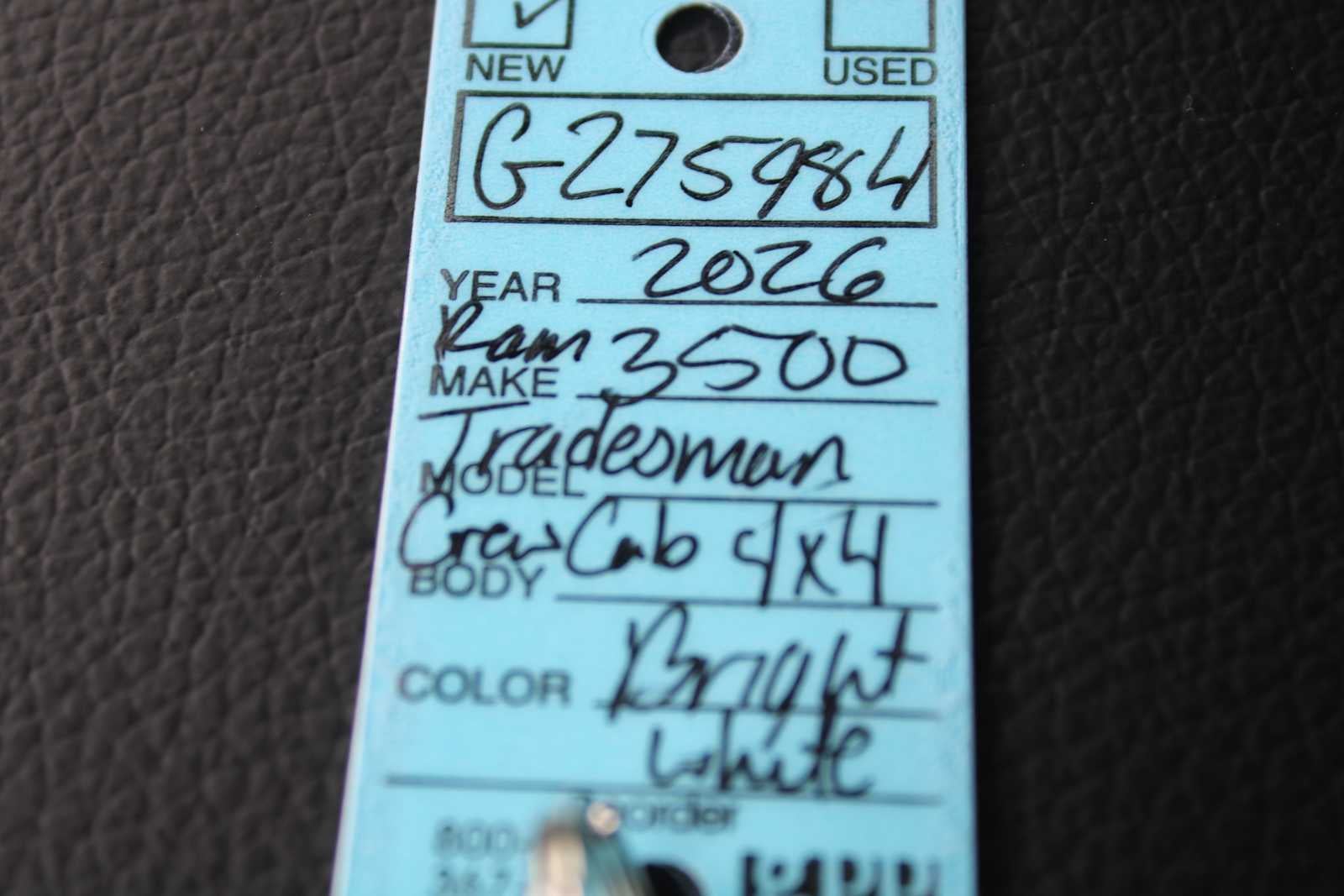 2026 RAM Ram 3500 RAM 3500 TRADESMAN CREW CAB 4X4 8' BOX