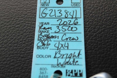 2026 RAM Ram 3500 RAM 3500 BIG HORN CREW CAB 4X4 8' BOX