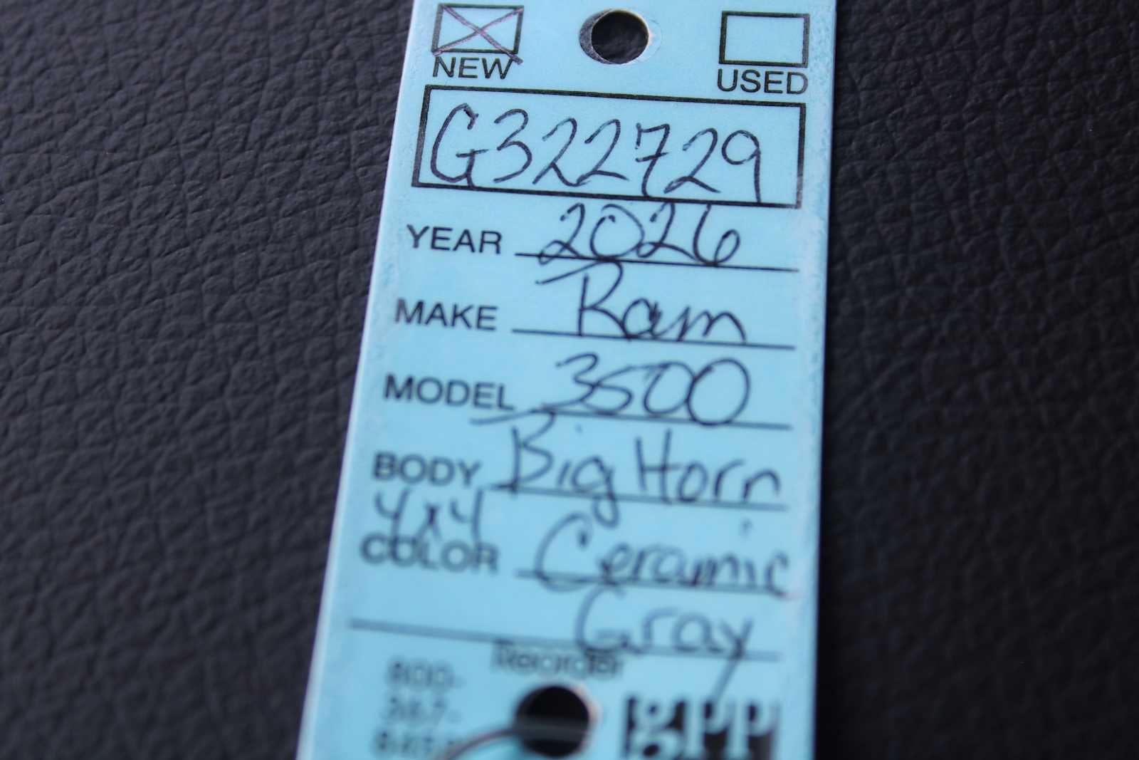 2026 RAM 3500 Big Horn